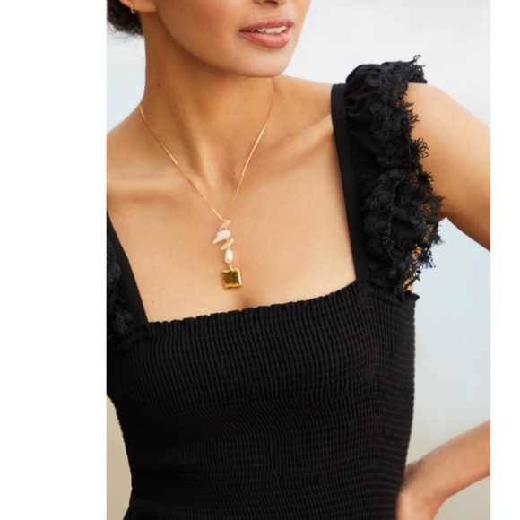 PEIXOTO Belle Crochet Ruched Smocked Lace Flutter Sleeve BodyCon Mini Dress NEW - Picture 11 of 14